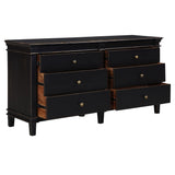 Turin 70" Dresser in Distressed Black from Home Trends & Design - Luna Furniture