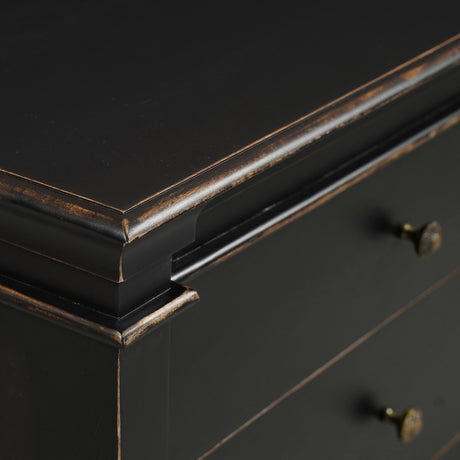 Turin 70" Dresser in Distressed Black from Home Trends & Design - Luna Furniture