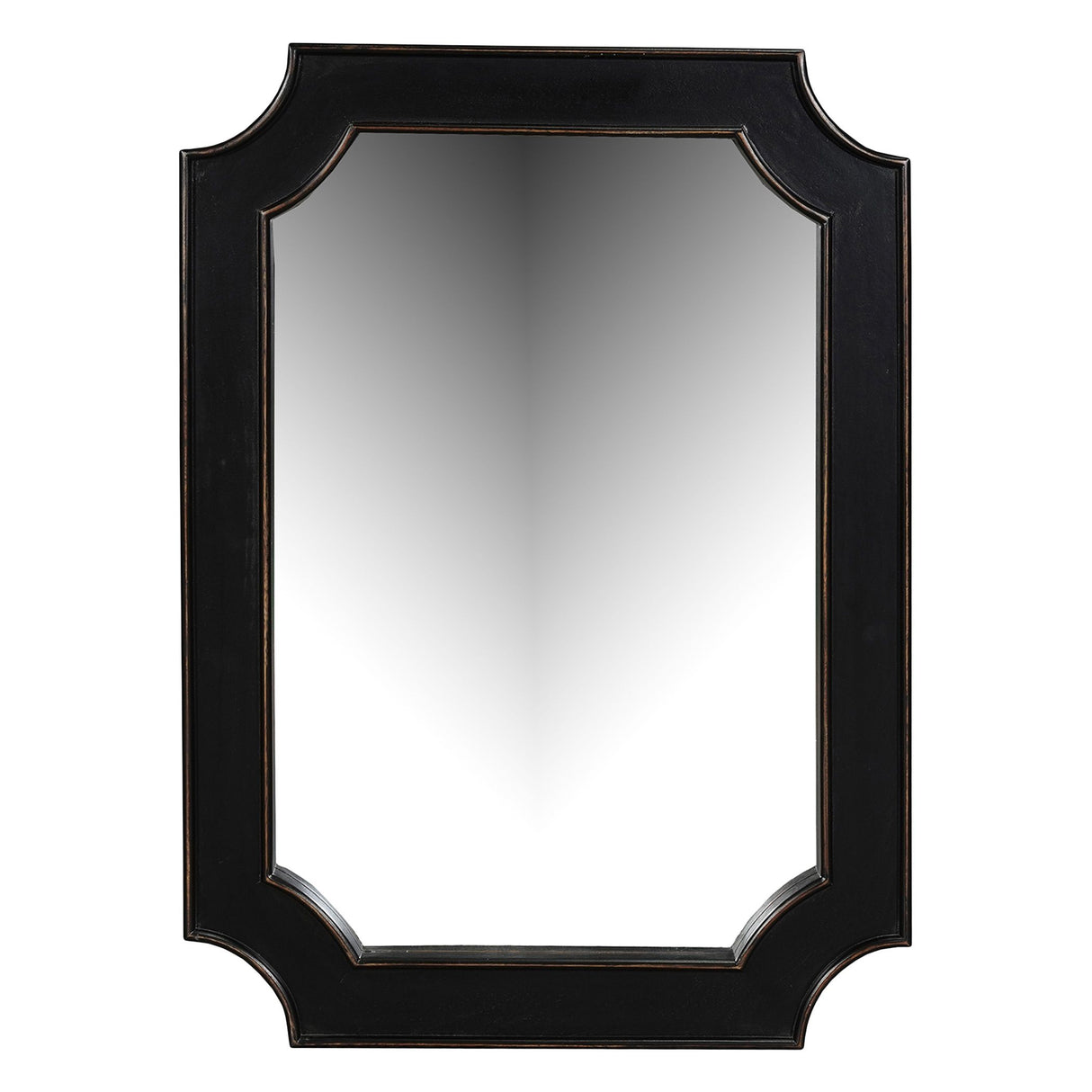 Turin 31" Mirror in Distressed Black from Home Trends & Design - Luna Furniture