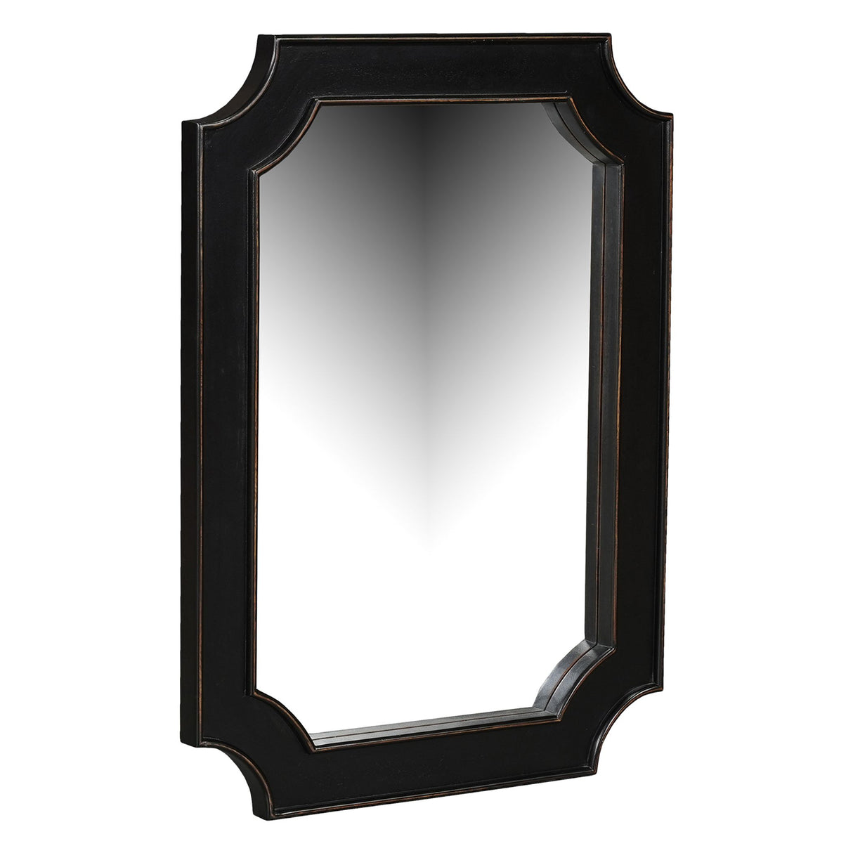 Turin 31" Mirror in Distressed Black from Home Trends & Design - Luna Furniture