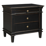 Turin 30" Nightstand in Distressed Black from Home Trends & Design - Luna Furniture