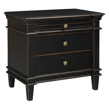 Turin 30" Nightstand in Distressed Black from Home Trends & Design - Luna Furniture