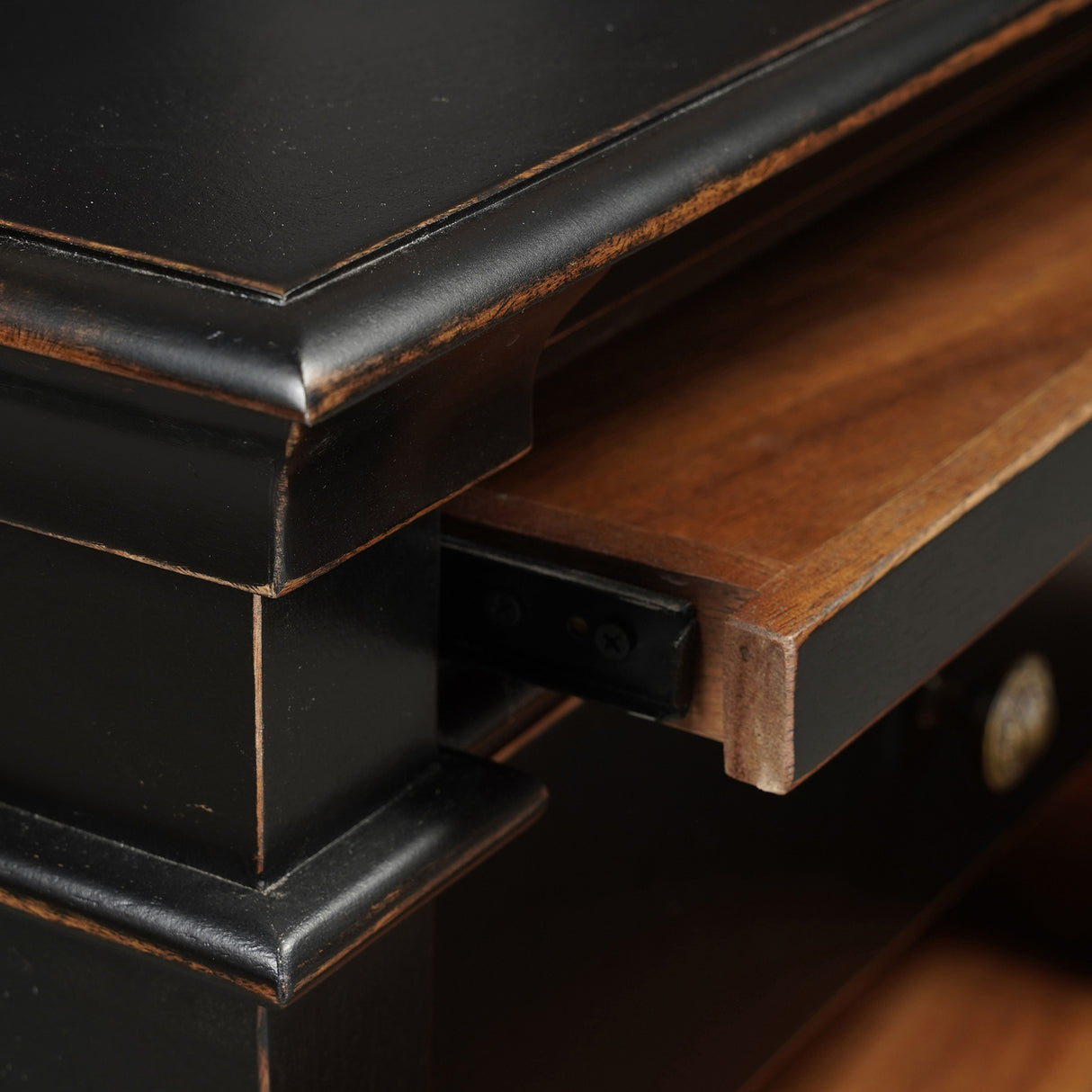 Turin 30" Nightstand in Distressed Black from Home Trends & Design - Luna Furniture