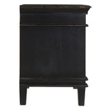 Turin 30" Nightstand in Distressed Black from Home Trends & Design - Luna Furniture