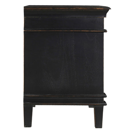 Turin 30" Nightstand in Distressed Black from Home Trends & Design - Luna Furniture