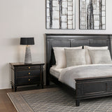 Turin 30" Nightstand in Distressed Black from Home Trends & Design - Luna Furniture