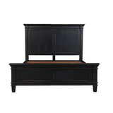 Turin Queen Bed in Distressed Black from Home Trends & Design - Luna Furniture
