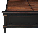 Turin Queen Bed in Distressed Black from Home Trends & Design - Luna Furniture