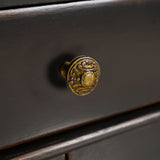 Turin 100" Sideboard in Distressed Black with Walnut Interior from Home Trends & Design - Luna Furniture