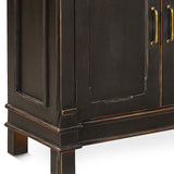 Turin 100" Sideboard in Distressed Black with Walnut Interior from Home Trends & Design - Luna Furniture