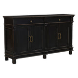 Turin 70" Sideboard in Distressed Black from Home Trends & Design - Luna Furniture