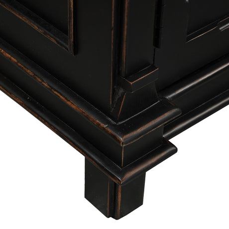 Turin 70" Sideboard in Distressed Black from Home Trends & Design - Luna Furniture