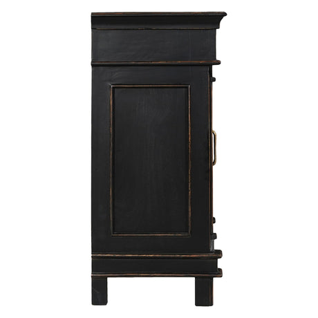 Turin 70" Sideboard in Distressed Black from Home Trends & Design - Luna Furniture