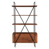 Verbania 46" Bookshelf in Pecan Brown from Home Trends & Design - Luna Furniture