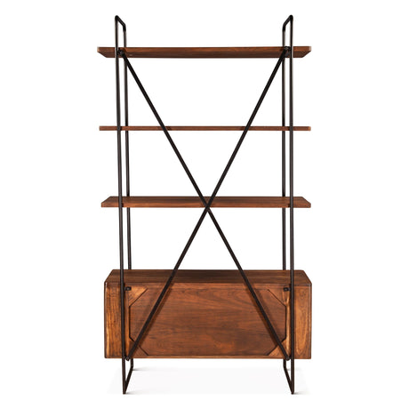 Verbania 46" Bookshelf in Pecan Brown from Home Trends & Design - Luna Furniture