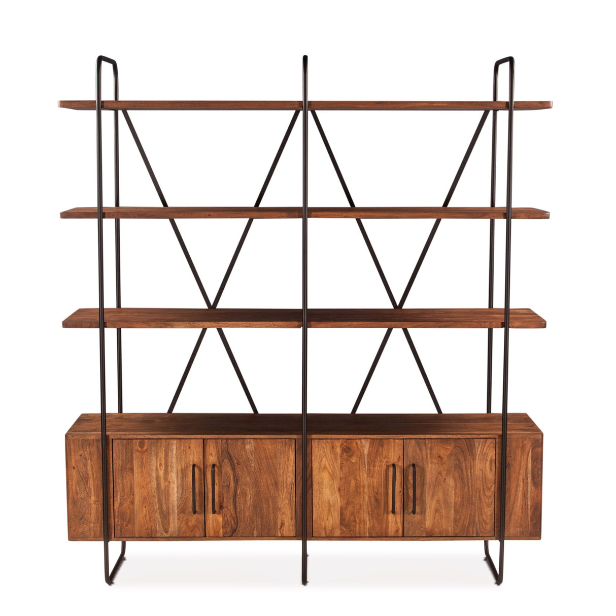 Verbania 75" Bookshelf in Pecan Brown Acacia Wood from Home Trends & Design - Luna Furniture