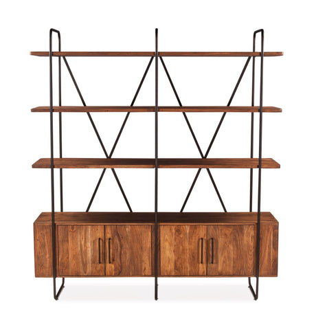 Verbania 75" Bookshelf in Pecan Brown Acacia Wood from Home Trends & Design - Luna Furniture
