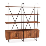 Verbania 75" Bookshelf in Pecan Brown Acacia Wood from Home Trends & Design - Luna Furniture