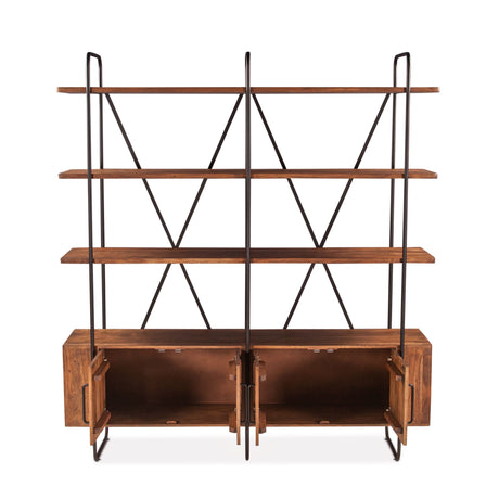 Verbania 75" Bookshelf in Pecan Brown Acacia Wood from Home Trends & Design - Luna Furniture
