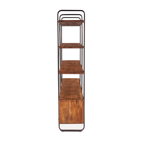 Verbania 75" Bookshelf in Pecan Brown Acacia Wood from Home Trends & Design - Luna Furniture