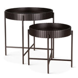 Verbania 29" Nesting Tray Tables in Matte Black from Home Trends & Design - Luna Furniture