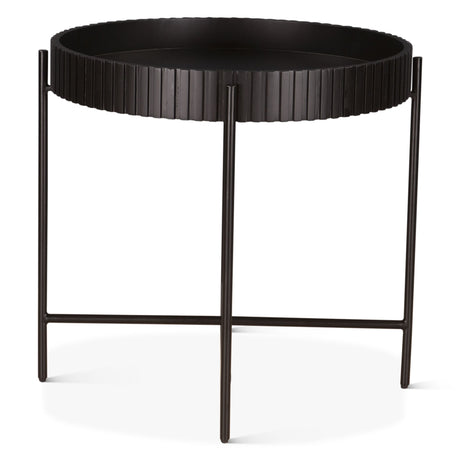 Verbania 29" Nesting Tray Tables in Matte Black from Home Trends & Design - Luna Furniture