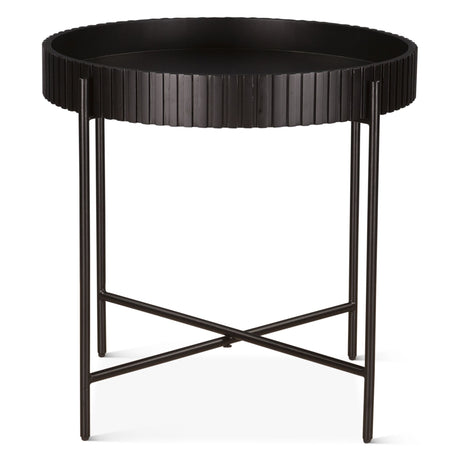 Verbania 29" Nesting Tray Tables in Matte Black from Home Trends & Design - Luna Furniture