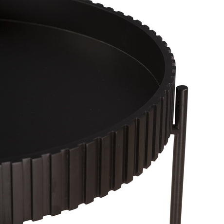 Verbania 29" Nesting Tray Tables in Matte Black from Home Trends & Design - Luna Furniture