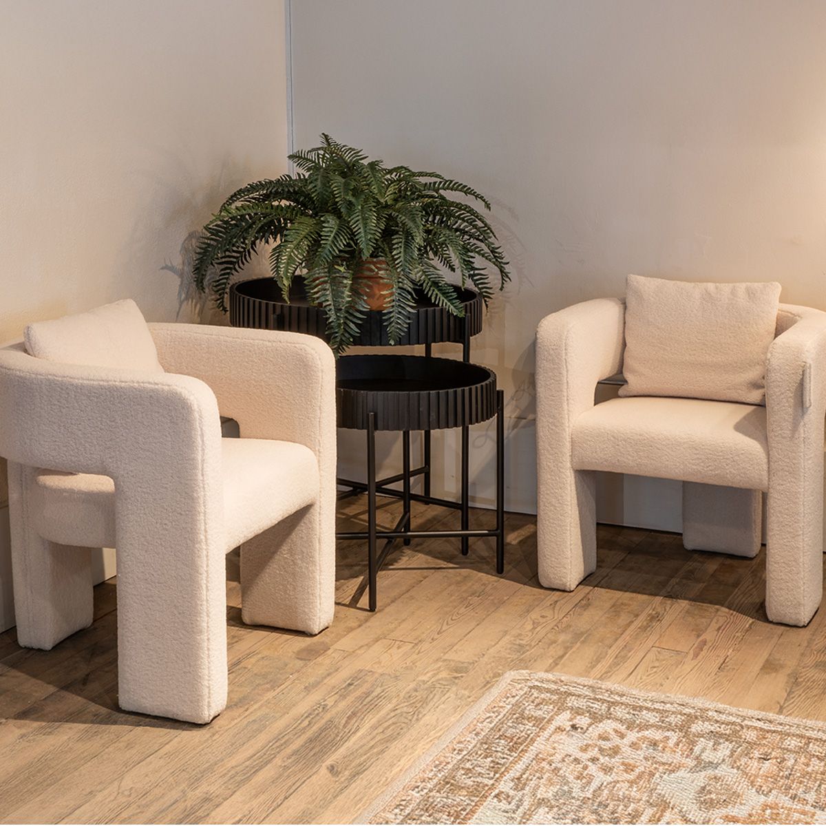 Verbania 29" Nesting Tray Tables in Matte Black from Home Trends & Design - Luna Furniture