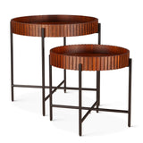 Verbania 29" Nesting Tray Tables in Pecan Brown from Home Trends & Design - Luna Furniture