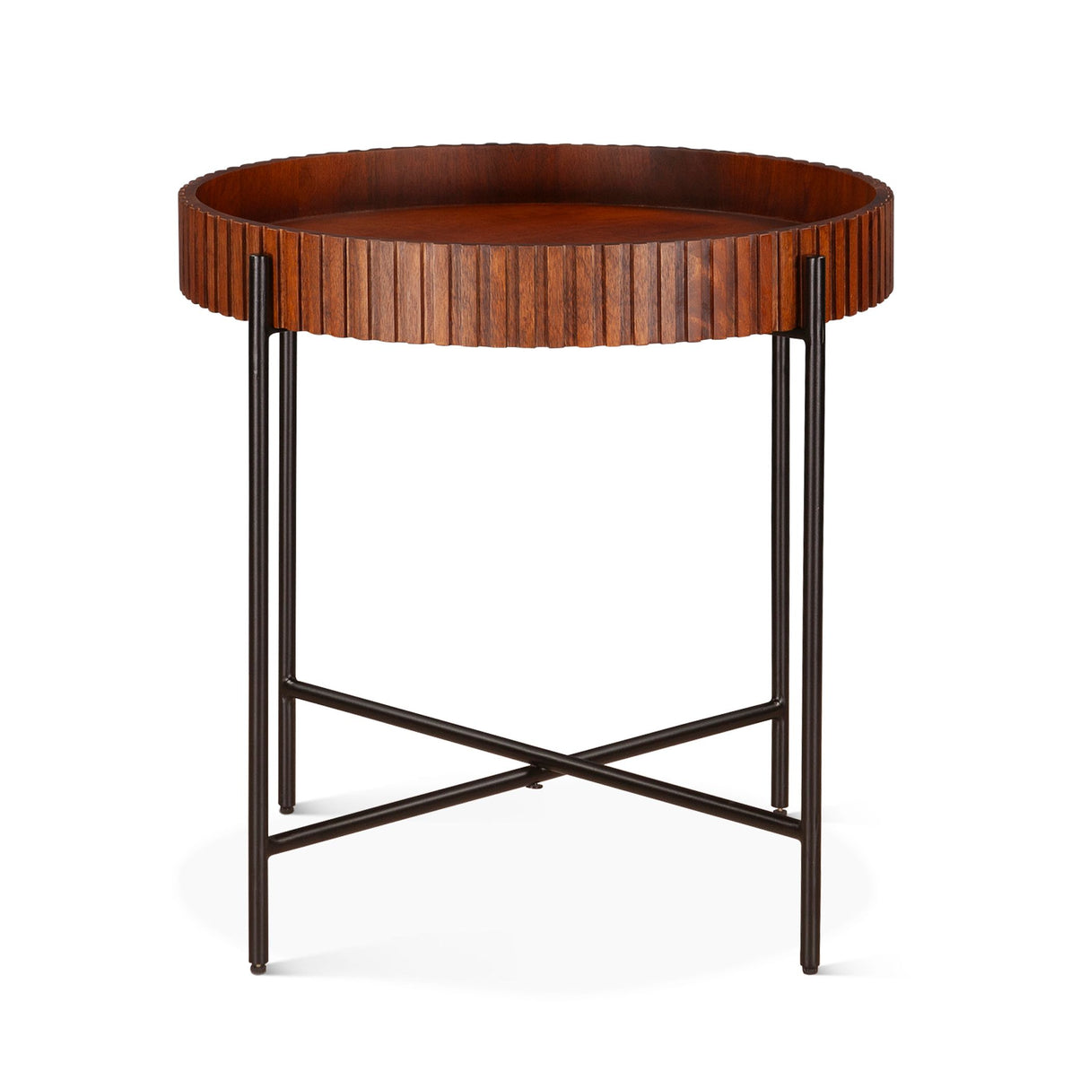Verbania 29" Nesting Tray Tables in Pecan Brown from Home Trends & Design - Luna Furniture