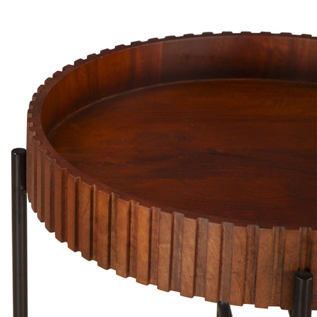 Verbania 29" Nesting Tray Tables in Pecan Brown from Home Trends & Design - Luna Furniture