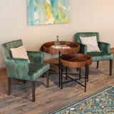 Verbania 29" Nesting Tray Tables in Pecan Brown from Home Trends & Design - Luna Furniture