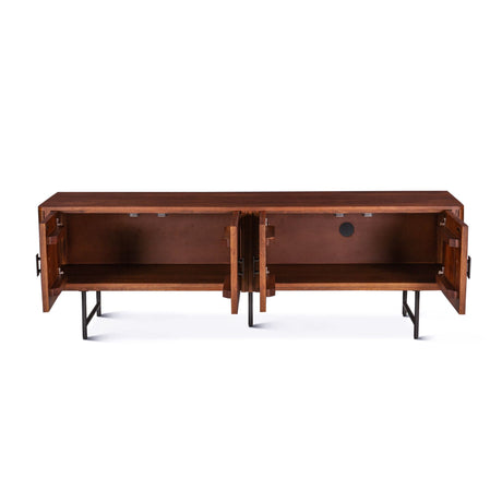 Verbania 67" Plasma Cabinet in Pecan Brown from Home Trends & Design - Luna Furniture