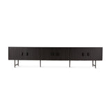 Verbania 98" Plasma Cabinet in Matte Black from Home Trends & Design - Luna Furniture