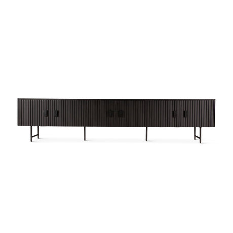 Verbania 98" Plasma Cabinet in Matte Black from Home Trends & Design - Luna Furniture