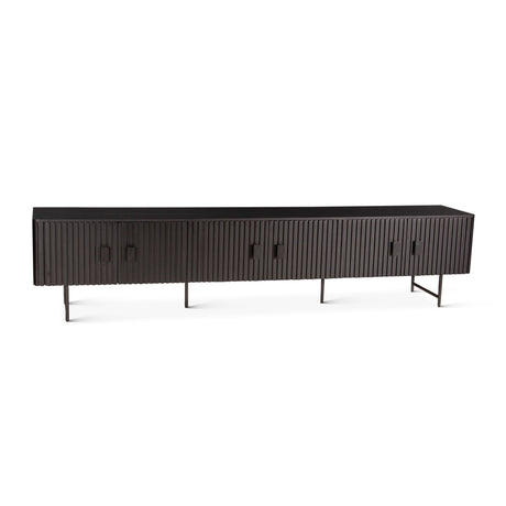 Verbania 98" Plasma Cabinet in Matte Black from Home Trends & Design - Luna Furniture