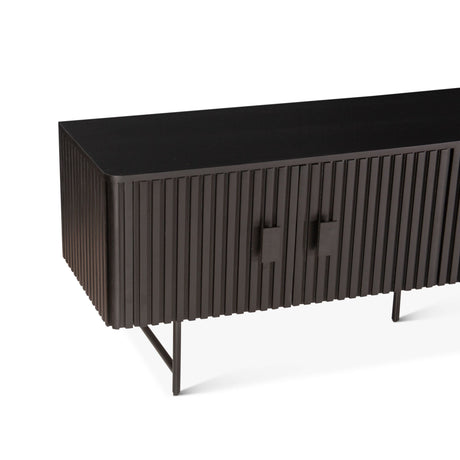 Verbania 98" Plasma Cabinet in Matte Black from Home Trends & Design - Luna Furniture