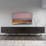 Verbania 98" Plasma Cabinet in Matte Black from Home Trends & Design - Luna Furniture