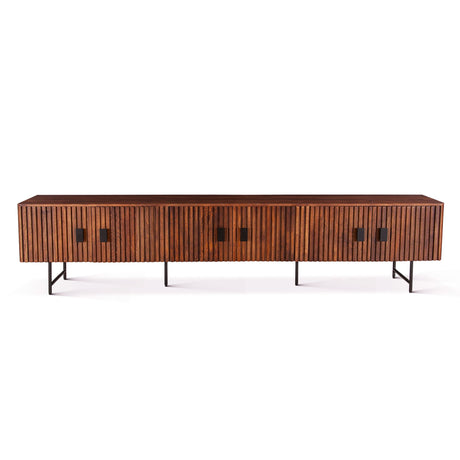 Verbania 98" Media Cabinet in Pecan Brown from Home Trends & Design - Luna Furniture