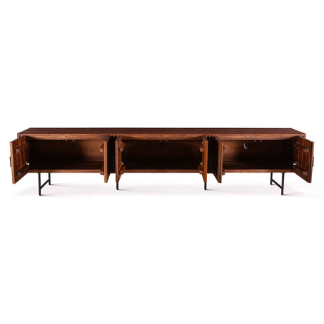 Verbania 98" Media Cabinet in Pecan Brown from Home Trends & Design - Luna Furniture