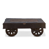 Vintage Industrial 48" Wheeled Coffee Table from Home Trends & Design - Luna Furniture