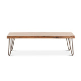 Vail 54" Coffee Table in Walnut from Home Trends & Design - Luna Furniture