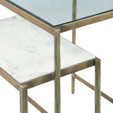 Venice 50" Nesting Console Table with Marble and Glass from Home Trends & Design - Luna Furniture