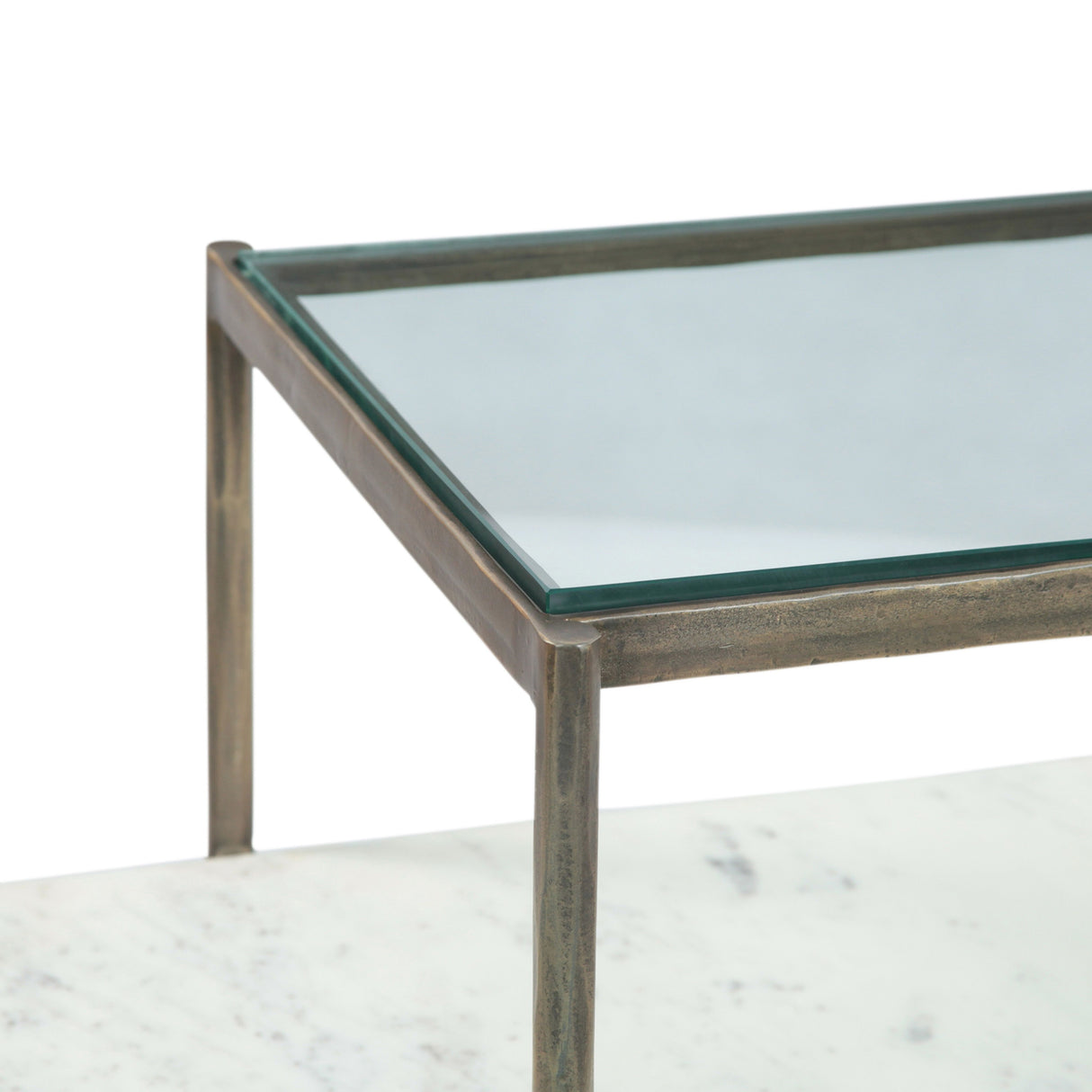 Venice 52" Nesting Coffee Table with Glass and Marble Top from Home Trends & Design - Luna Furniture