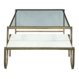 Venice 52" Nesting Coffee Table with Glass and Marble Top from Home Trends & Design - Luna Furniture