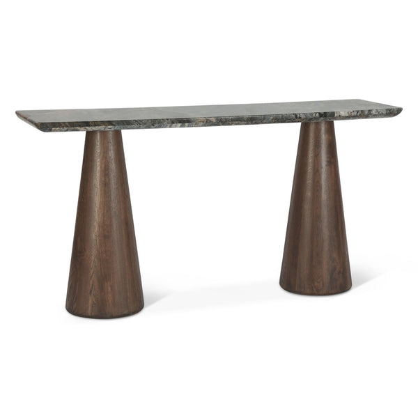 Vista 60" Console Table with Lava Marble and Dark Mango Base