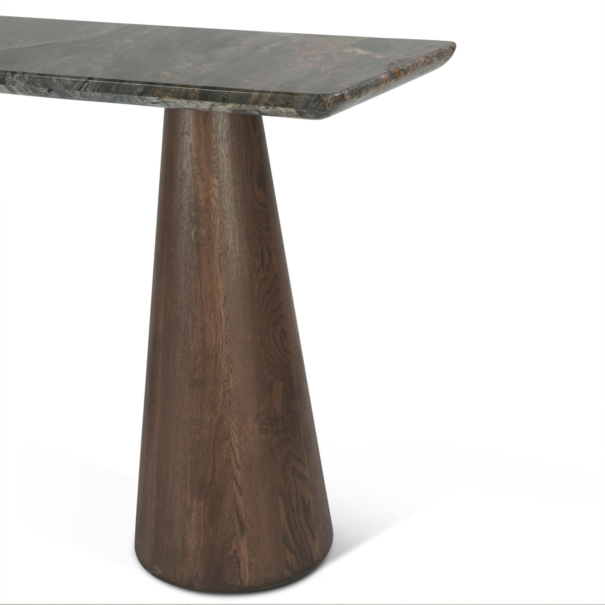 Vista 60" Console Table with Lava Marble and Dark Mango Base from Home Trends & Design - Luna Furniture
