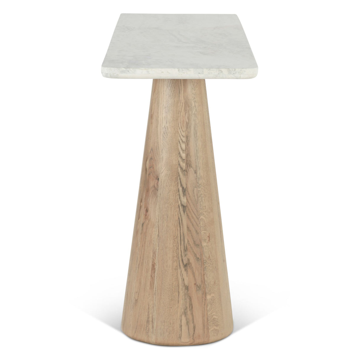 Vista 60" Console Table with White Travertine and Light Base from Home Trends & Design - Luna Furniture