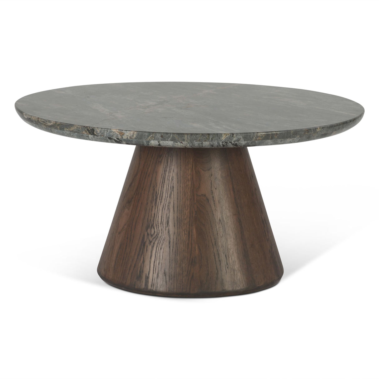 Vista 36" Coffee Table with Lava Marble and Dark Mango Base from Home Trends & Design - Luna Furniture